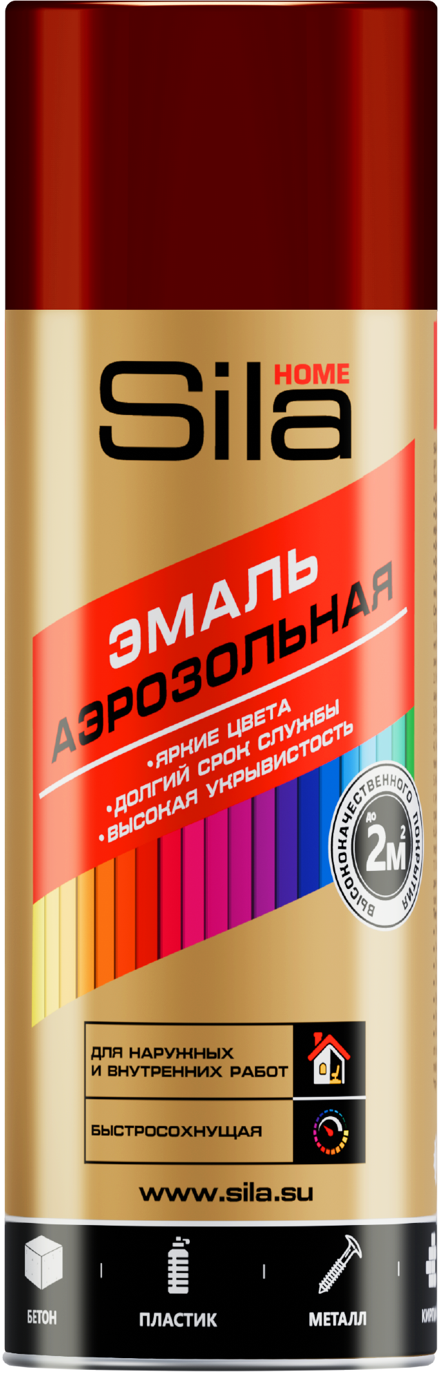 Sila HOME, темно-красный, эмаль аэрозольная