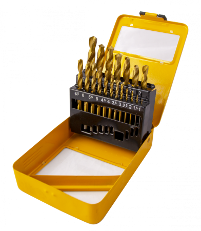 Набор сверл по металлу Ultima,1-10 мм (через 0,5мм),HSS,19 шт в комплекте