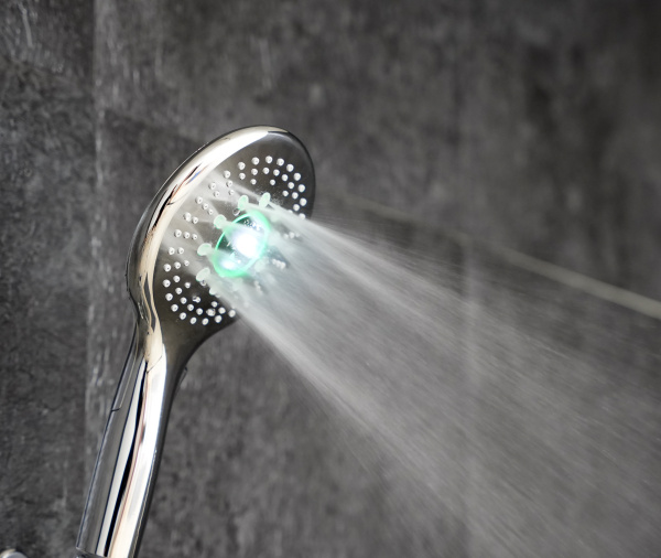 Лейка для душа светодиодная, круглая с дисплеем OLIVE'S D170LED