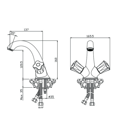 Смеситель для раковины VIGO 21100VG