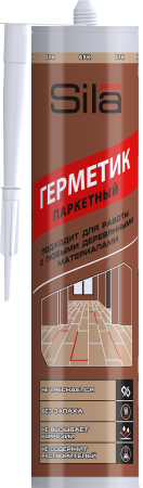 Sila PRO герметик акриловый для паркета, Бук, 280 мл  Sila PRO герметик акриловый для паркета, Бук, 280 мл