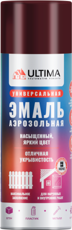 Краска аэрозольная ULTIMA, винно-красный, RAL 3005, 520 мл
