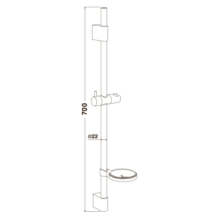 Штанга для душа BD01B