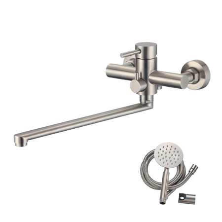 Смеситель для ванны с длинным изливом нержавеющая сталь BALEAR 13221BL Смеситель для ванны с длинным изливом нержавеющая сталь BALEAR 13221BL