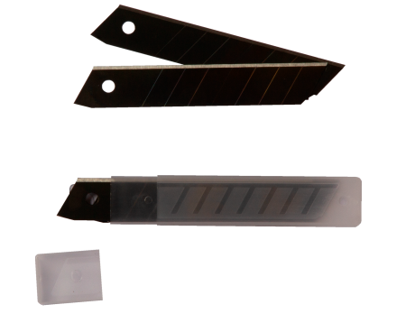 Набор лезвий Ultima,18 мм,черное лезвие,сталь SK2,в блистере 10 лезвий Набор лезвий Ultima,18 мм,черное лезвие,сталь SK2,в блистере 10 лезвий