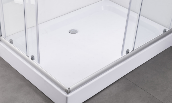 Душевой поддон прямоугольный , с сифоном, белый P-128125R-WH