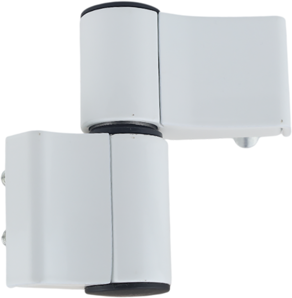 Петля DORF для алюм. дверей, 2-х секционная, с подшип, с крепежом для холод. алюм. (1к.-30 шт), Белая Петля DORF для алюм. дверей, 2-х секционная, с подшип, с крепежом для холод. алюм. (1к.-30 шт), Белая